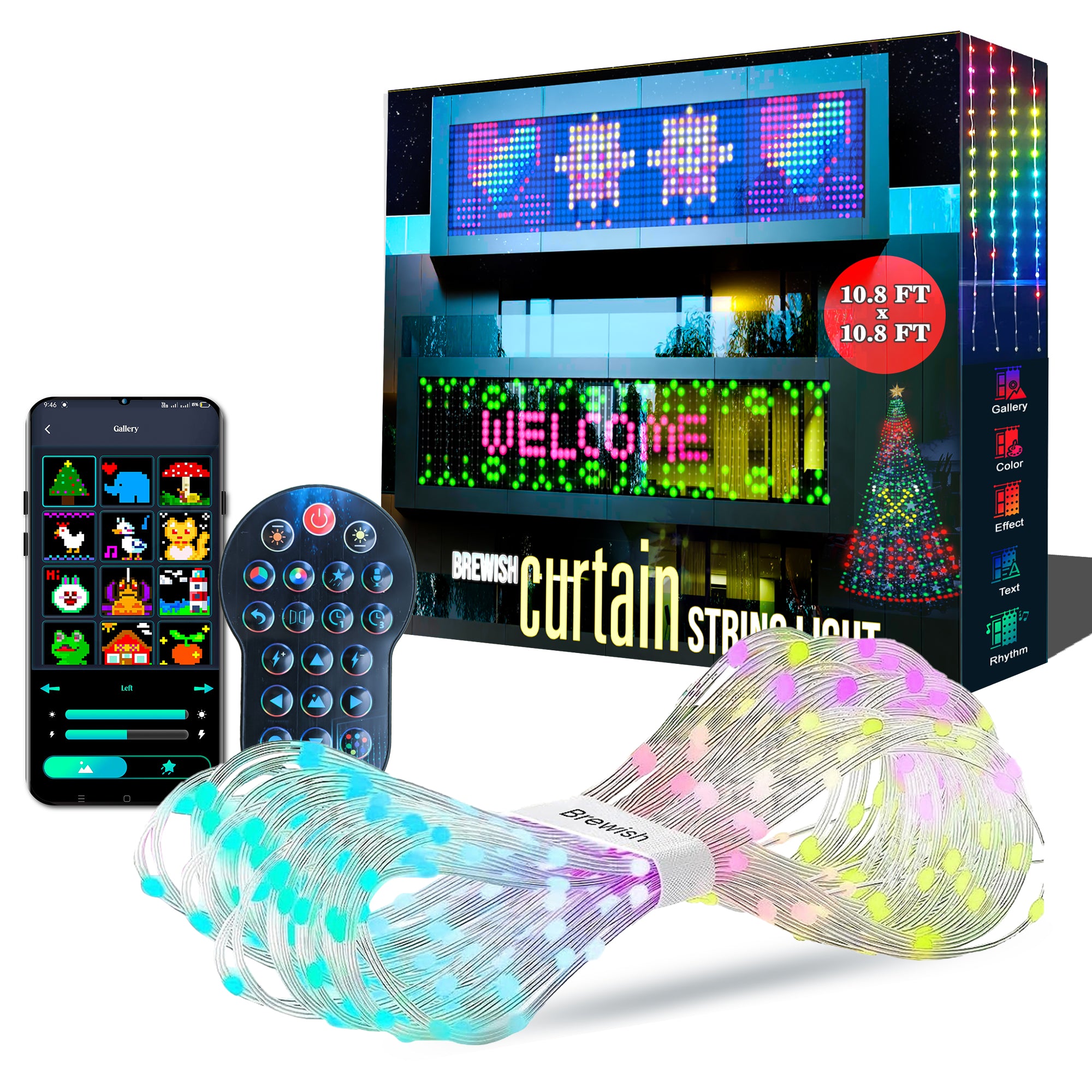 curtain lights window