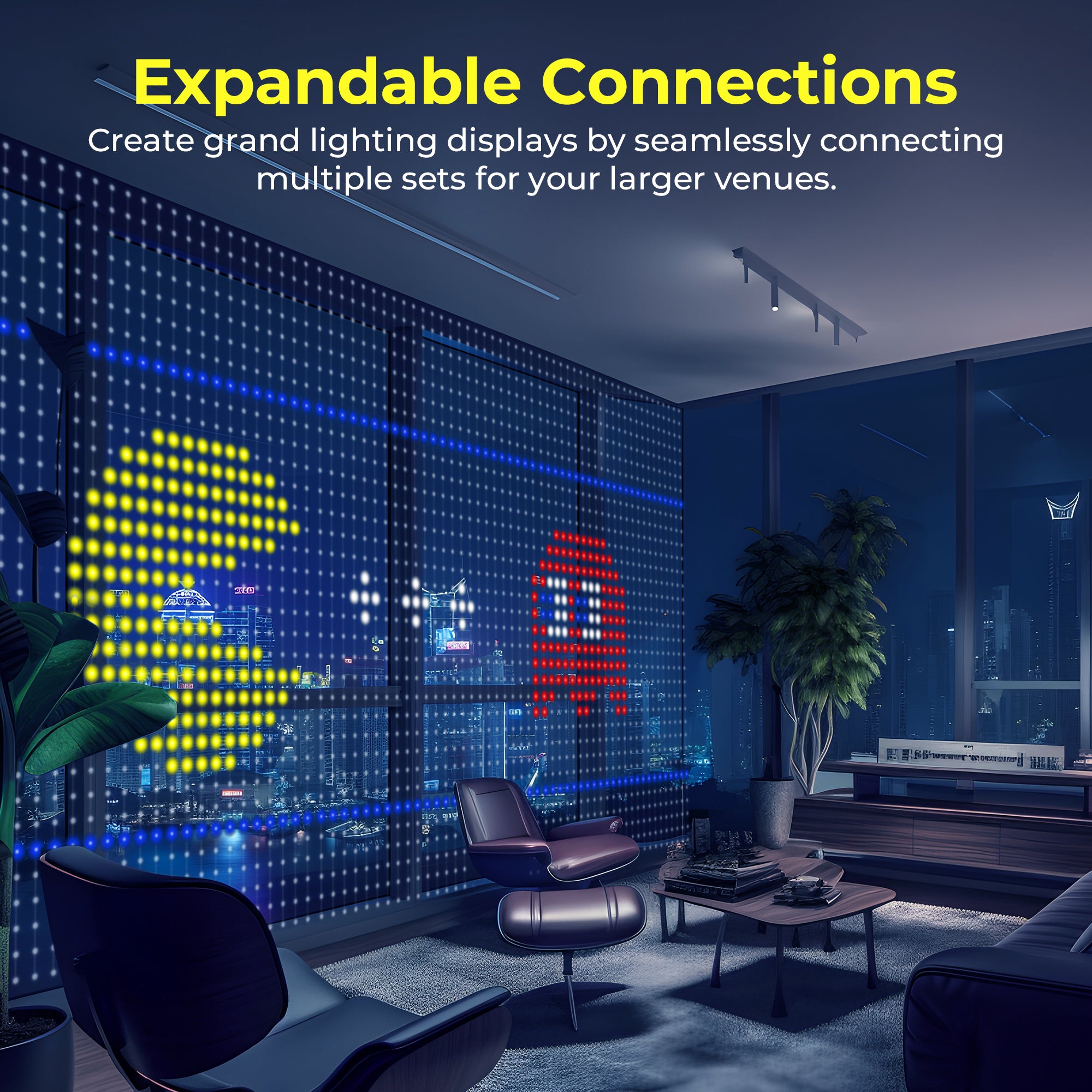 curtain string lights