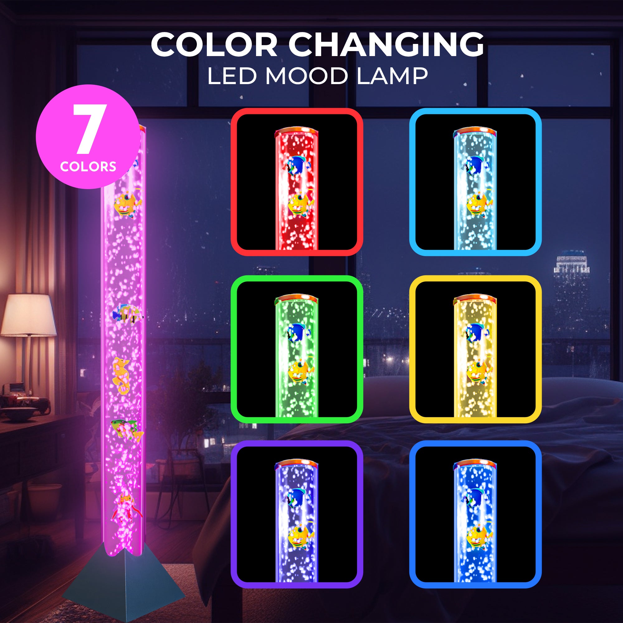 fake fish tank with fish